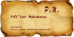 Péter Makabeus névjegykártya
